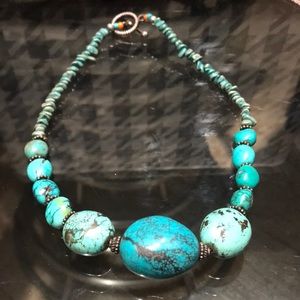 Genuine turquoise vintage necklace 2.64oz